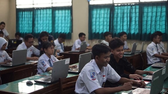 Suasana kelas pelatihan di SMAN 2 Semarang 